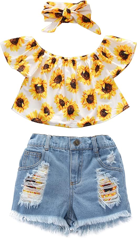 Freebily Conjuntos de Top y Pantalones Cortos para Niñas Ropa de Verano Dos  Piezas Top Volante Lindo Niñas Shorts Vaquero Roto Moda Jeans Pants Cortos  Verano : Amazon.com.mx: Ropa, Zapatos y Accesorios