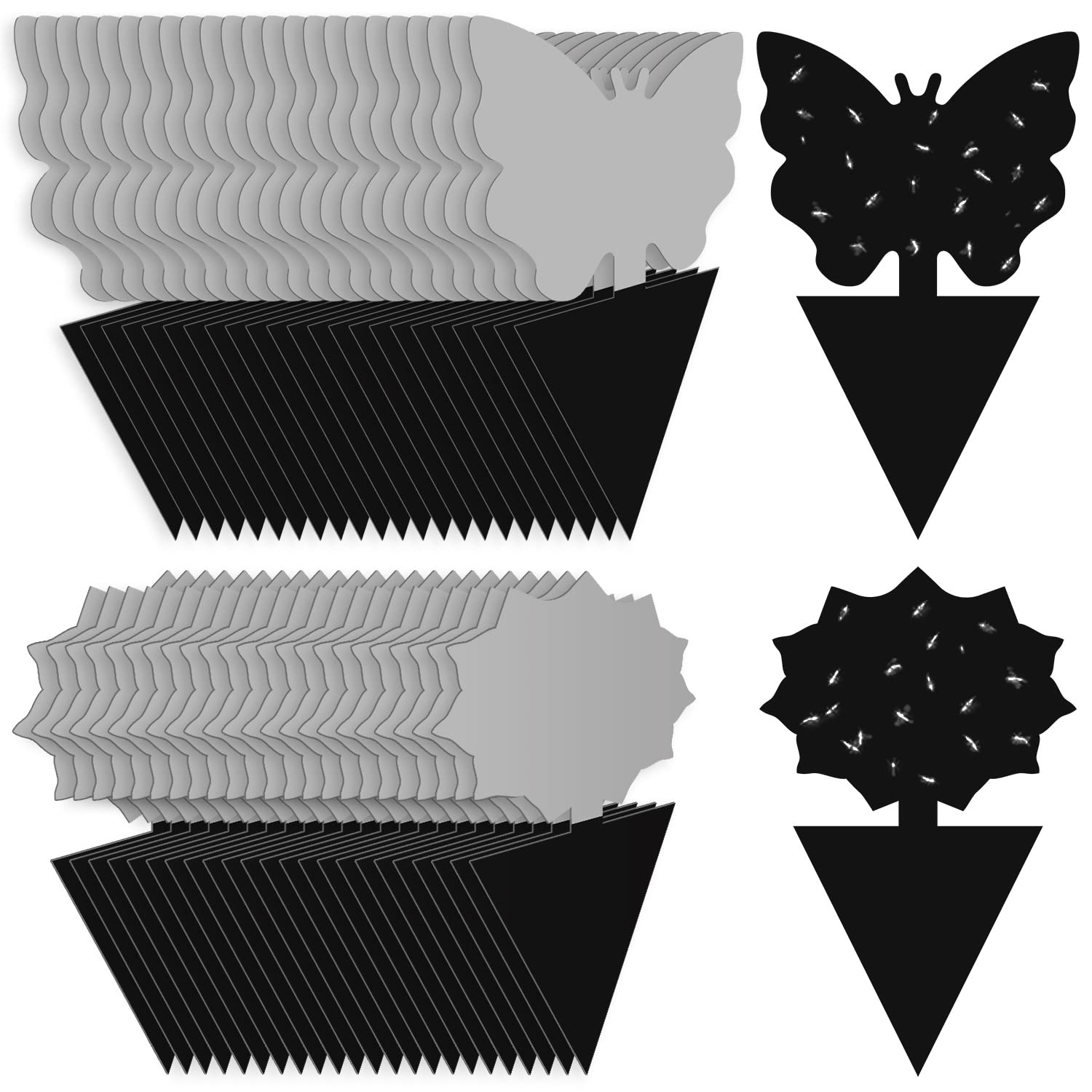 Landisun 48pcs Fruit Fly Traps Adhesive Traps Mushroom Mosquito Traps Insect Insect Insect Traps White Fly Mosquitoes Mushroom Mosquitoes Flying