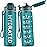 QLUR Water Bottle with Straw, 27oz Motivational Water Bottles with Time Marker to Drink, Tritan BPA Free, 750ml Sports Water Bottle with Carry Strap LeakProof for School Fitness Outdoor (1Pack)