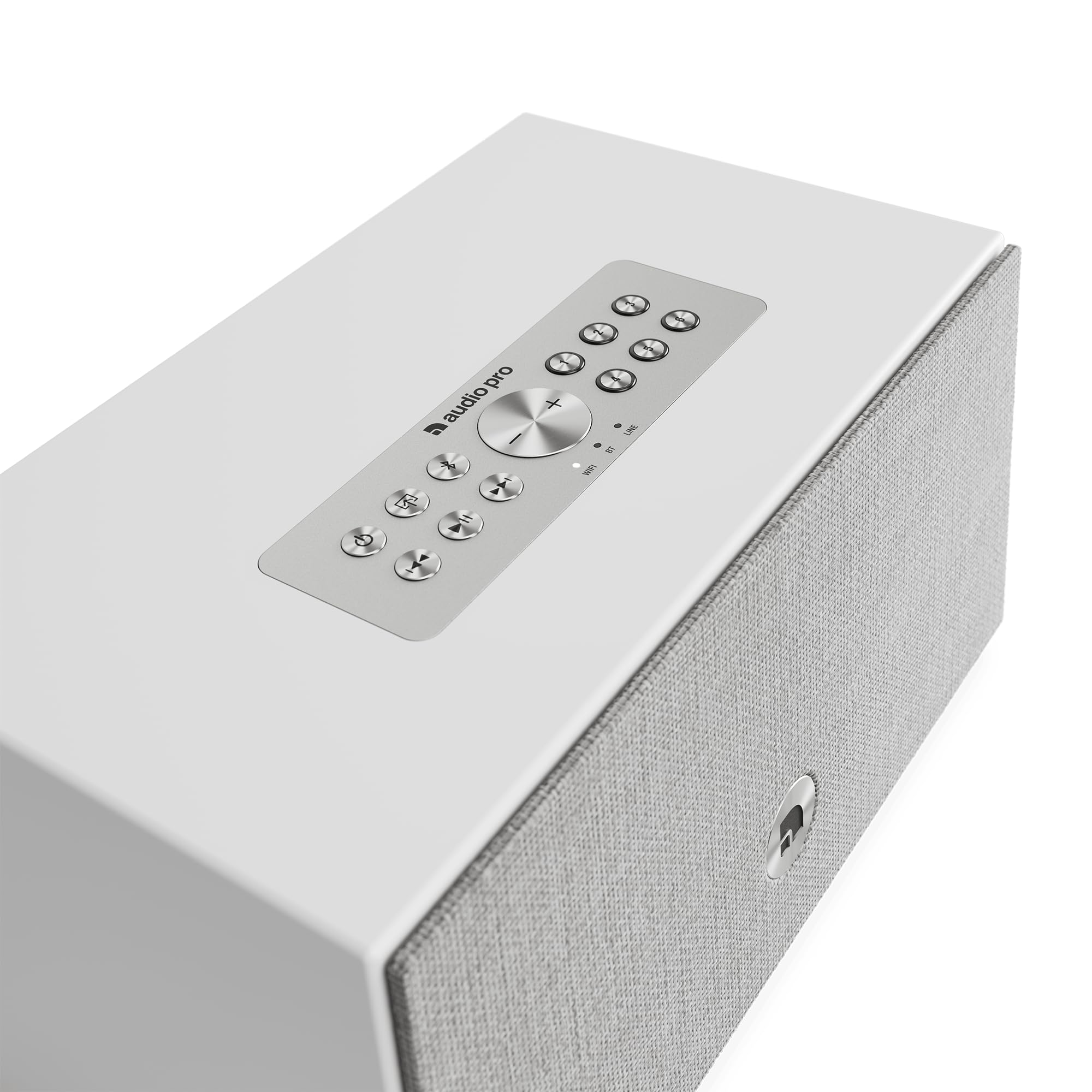 Audio Pro C5 MkII W - Głośnik Multiroom WiFi i Bluetooth - Biały | Kompaktowy głośnik WiFi z AirPlay 2, Chromecast, Spotify Connect, głębokim basem i dźwiękiem multiroom do słuchania w domu
