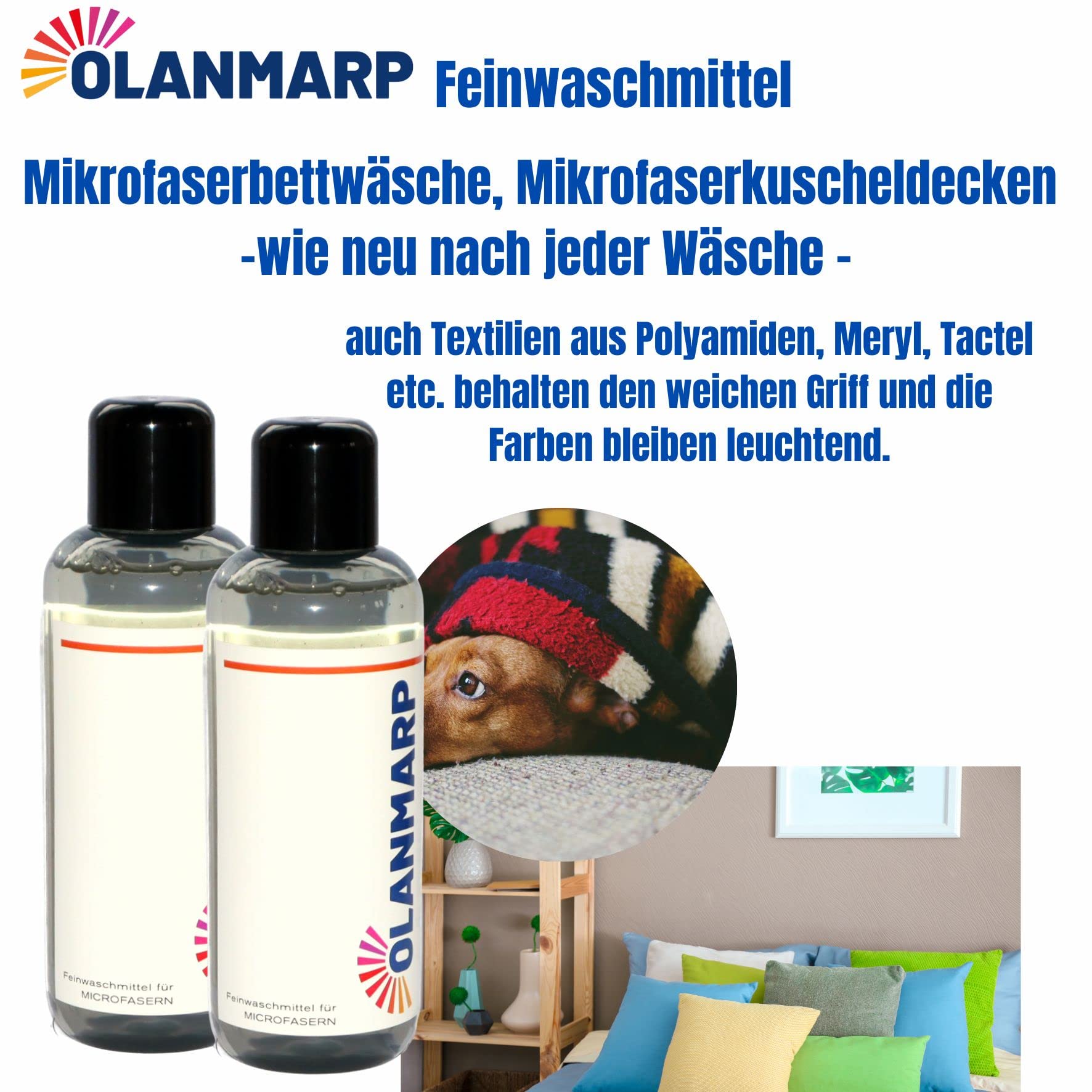 Feinwaschmittel Konzentrat Mikrofaser (480 ml) | Flüssigwaschmittel für Handwäsche & Maschinenwäsche – Sportbekleidung, Dessous, Mikrofaser