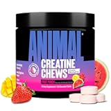 Animal Creatine Chews Tablets - Enhanced Creatine Monohydrate with AstraGin to Improve Absorption, Sea Salt for Added Pumps, Delicious and Convenient Chewable Tablets - Fruit Punch
