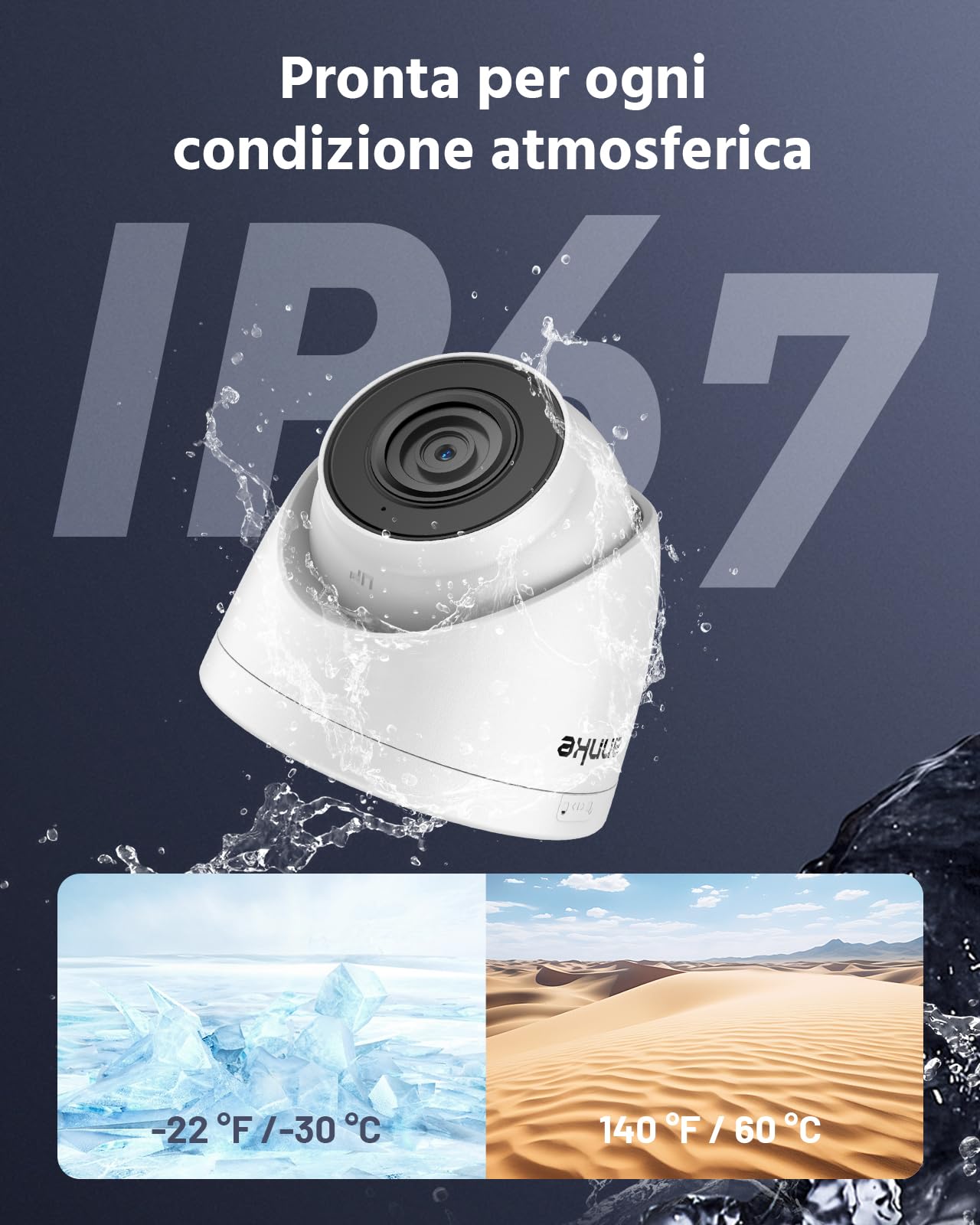 ANNKE Kit Videosorveglianza PoE Ultra HD 8CH 4K NVR con 2TB Disco Rigido H.265+ 4x Telecamere IP 5MP 3K Sistema Esterno EXIR Visione Notturna, Rilevamento Intelligente di Uomo e Veicolo