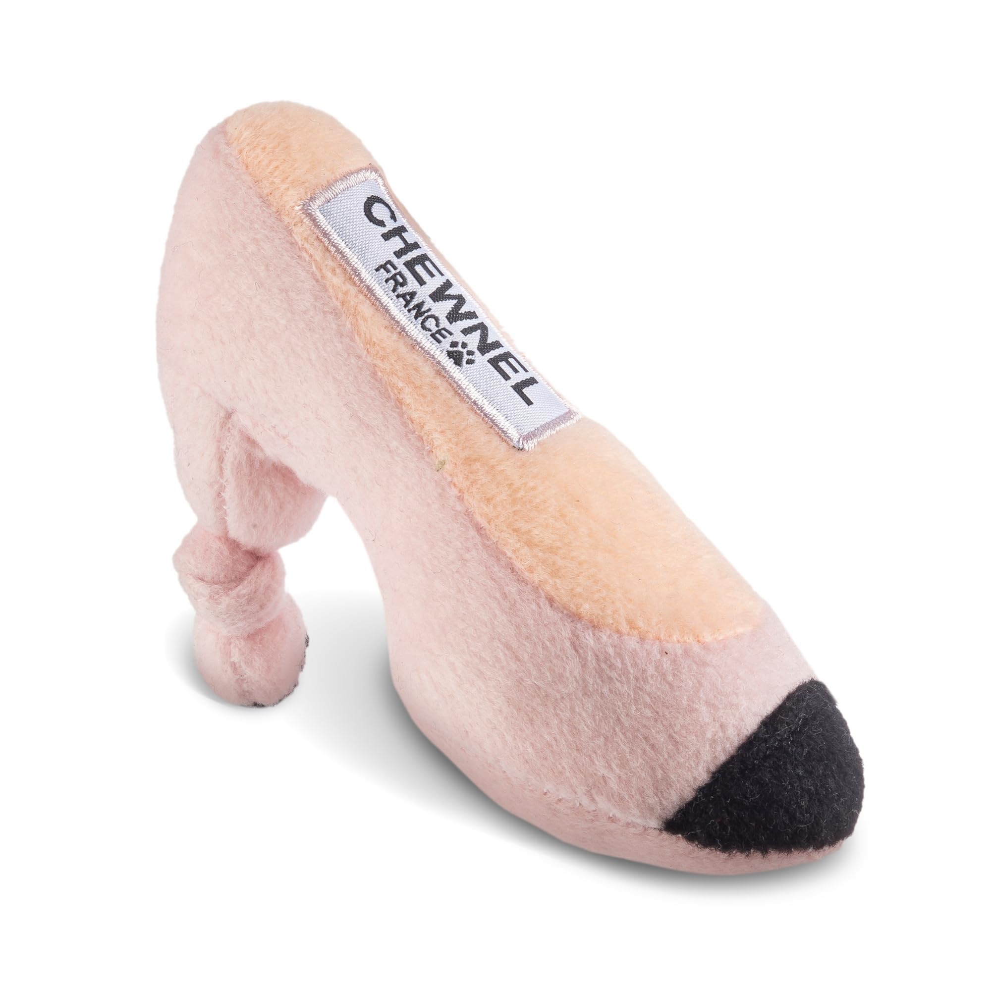 Dog Diggin Designs Chewnel “Tie Me in Knots” Shoe Plush Dog Toy | Luxury-Inspired Parody Designer Heel with Squeaker, Soft Plush Fashion Dog Toy – High Heel Essentials