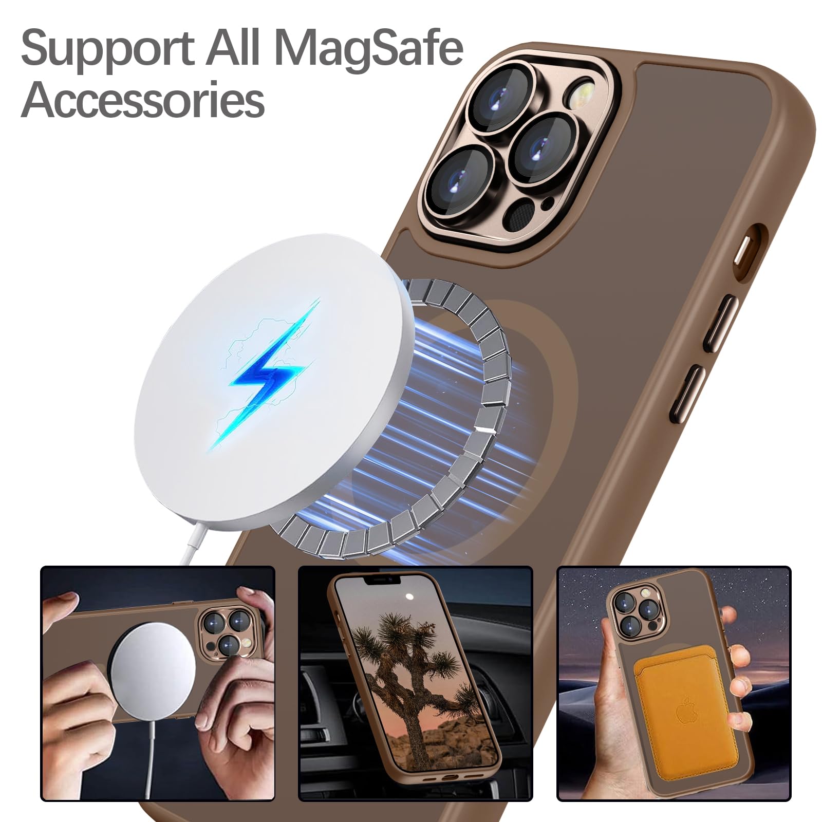 Custodia Magnetica Sottile Per IPhone 13 Pro Max Con MaxSafe - Opaca, Protezione Fotocamera, Antiscivolo (Colore) - 5