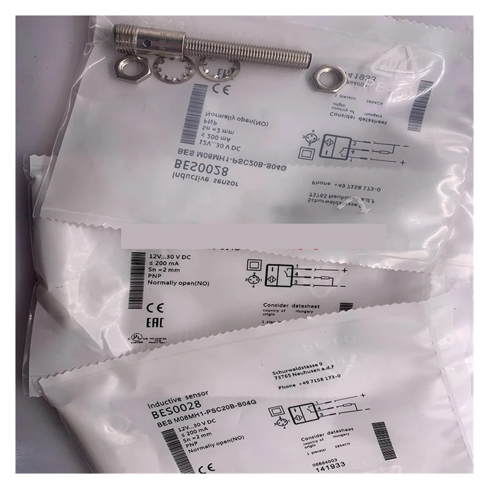 NACODLUL 1pcs BES0028 M08MH1-PSC20B-S04G Proximity switch sensor