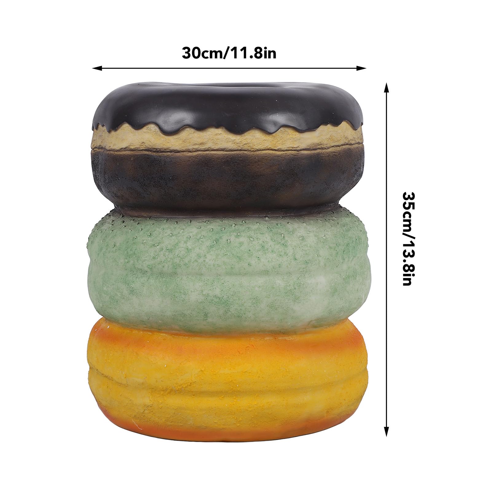 Lybunair Soft Resin Cute Donut Shape Simulated Food Stool, Comfortable Shoe Changing Stool for Hallway, Office, Lounge, Dorm Room