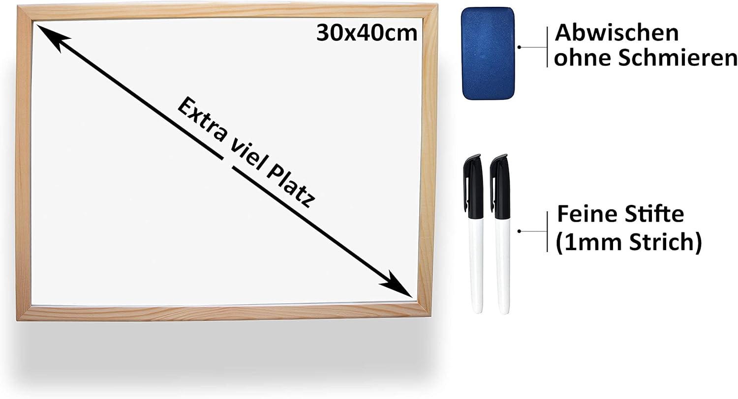GMAT Whiteboard (also TOEFL, GRE), 30 x 40 cm, Easy to Write on, with