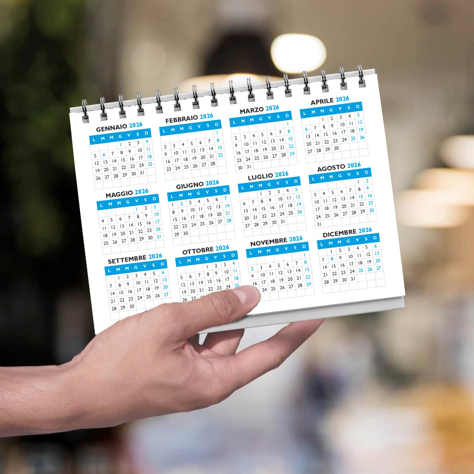 Customizable Table Calendar 2024/2025, Artistic and Creative Design, Size 215 x 148.5 mm - Image 2