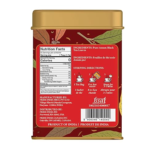 Vista 130 de Pride Of India - Té Natural Energize Ayurveda (Tulsi Negro), 25 Bolsas de Té