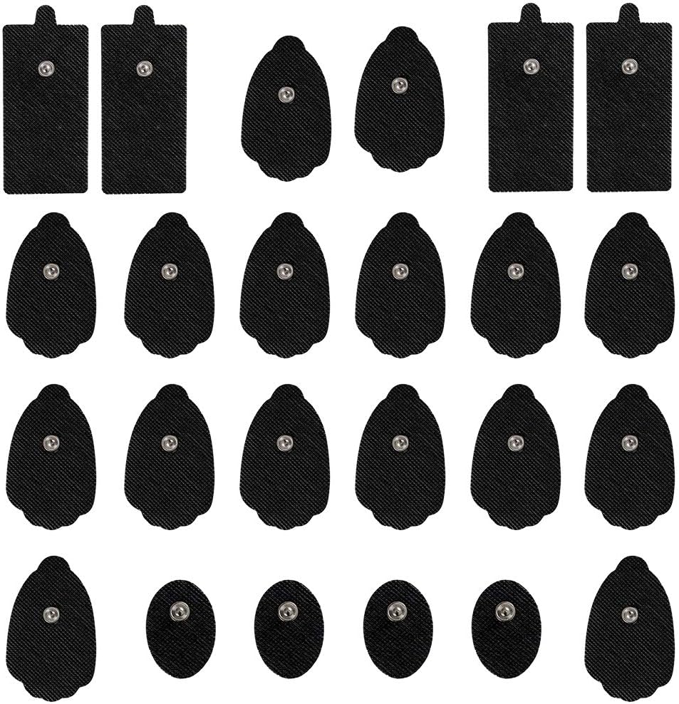 Tens Unit Replacement Electrode Pads - Self-Adhesive Patchs Reusable Sticky electrodes Snap on 3.5mm for EMS Device Muscle Stimulator Machine Mini Massager Pack of 40Pcs(20 Pairs)