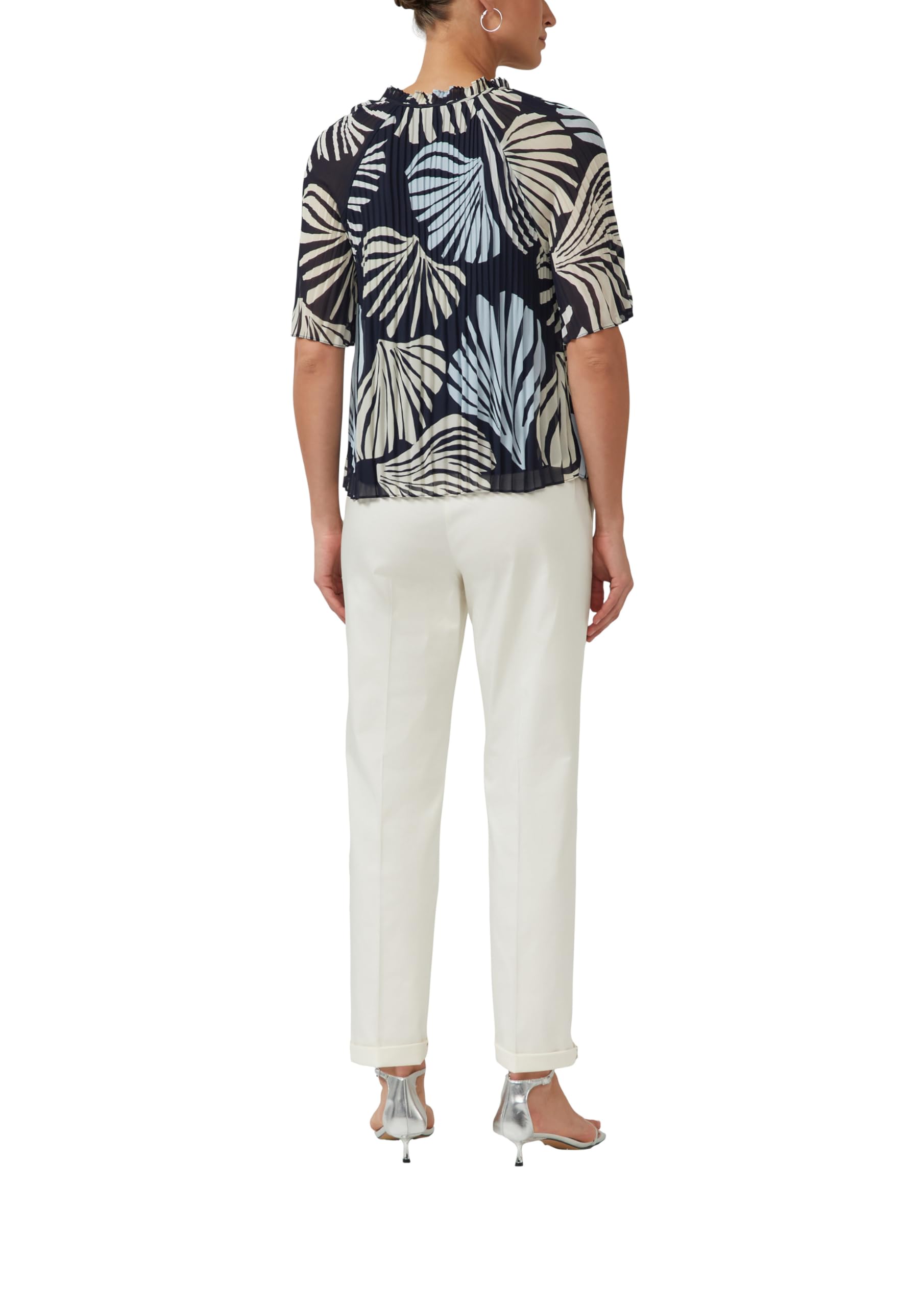 s.Oliver Festliche Chiffon-Bluse mit Plissee und Rüschen
