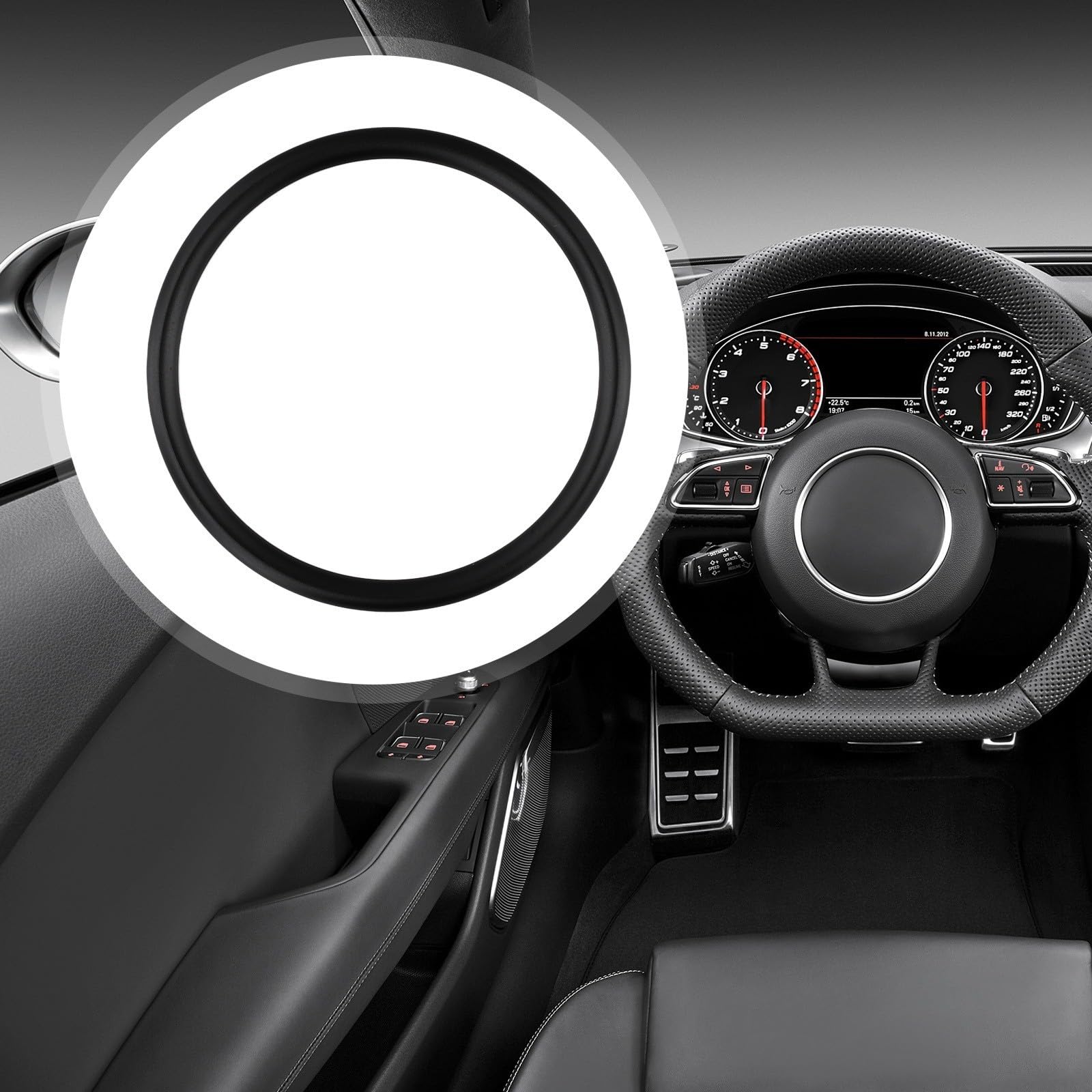 Besttoolifes Copertura per anello centrale del volante, compatibile con Mini Cooper F54, F55, F56, F57, F60, realizzata in lega di alluminio, senza cuciture, resistente allo sbiadimento, facile