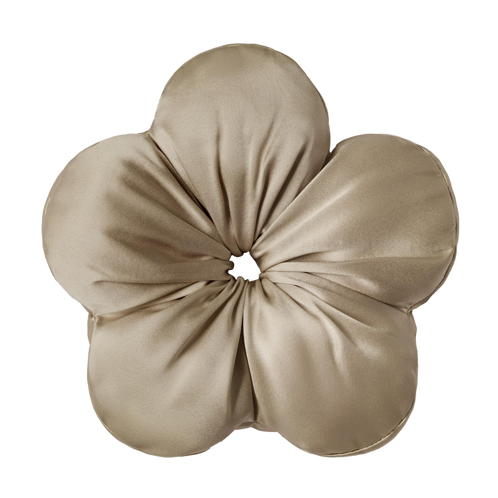 LILYSILK Womens 100% Silk Big Hair Scrunchies with Pure Silk Filled Ladies Giant Oversize Ponytail Holder Flower Shape Elastic Hair Tie Band Large Jumbo XL Hair Bobble for Hair Care(Taupe)