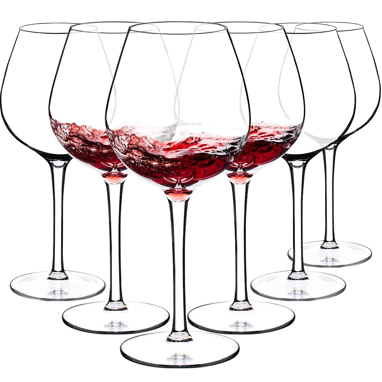 crayline Juego de 6 copas de vino de plástico (15 onzas), copas de vino irrompibles con tallo, 100% Tritan y sin BPA, aptas para lavavajillas, impresionantes para piscina, playa, viajes, piscina