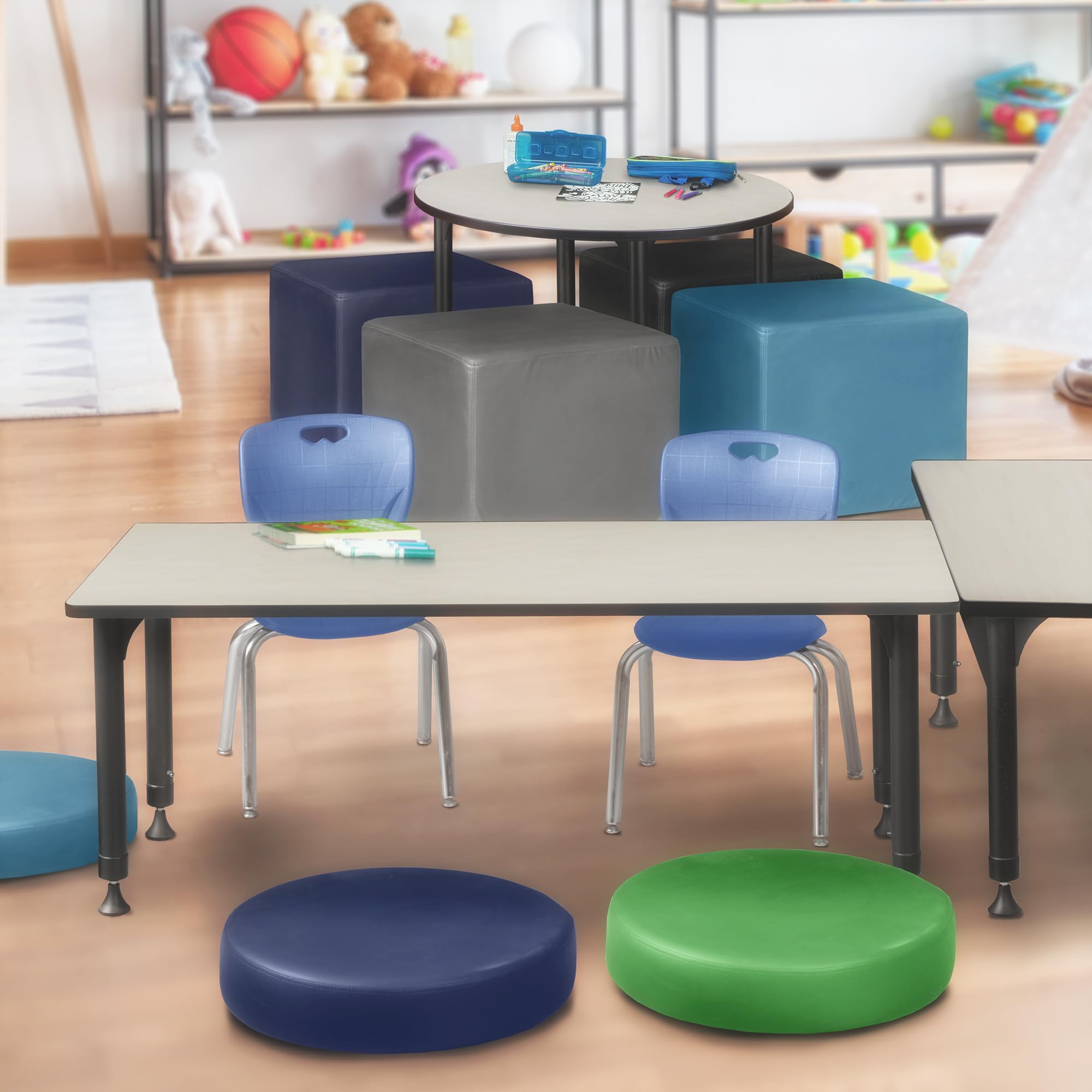 Regency Kee Height Adjustable Classroom Table Set with two 12