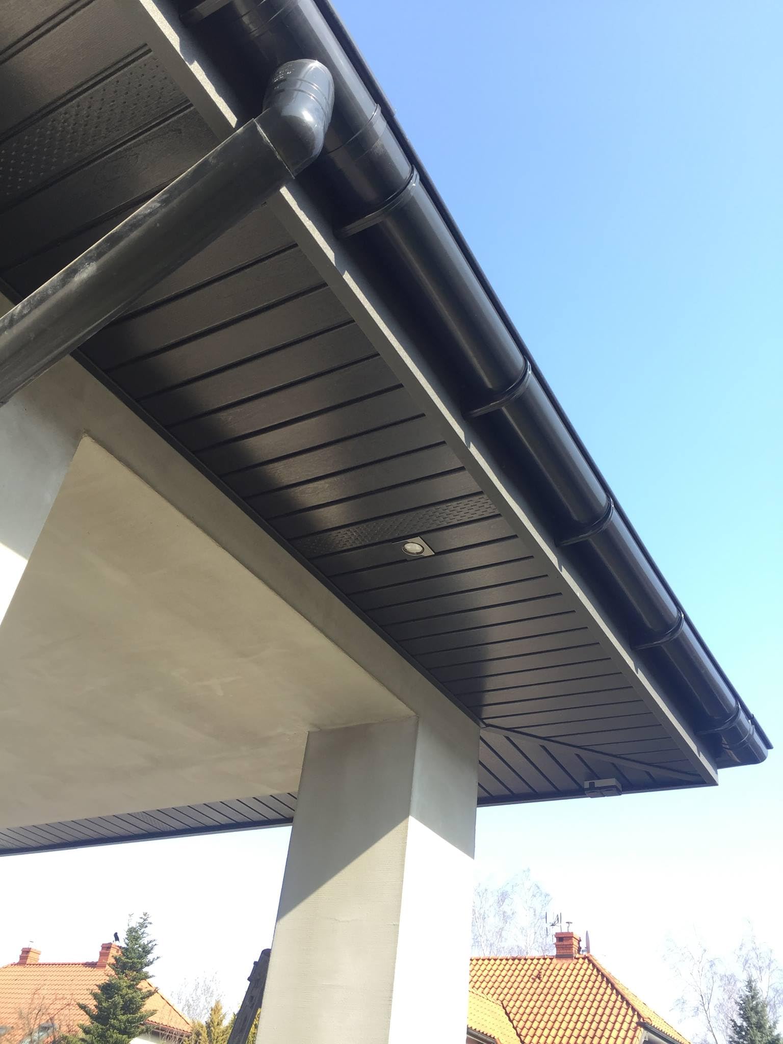 Kunststoffpaneele Anthrazit RAL 7021 PVC Paneele Wandpaneele Deckenpaneele Unterdachverkleidung (Farbmuster/Materialmuster)