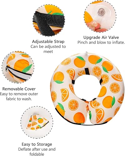 Miniatura 19 de MIDOG Inflatable Dog Cone Alternative for After Surgery - Soft Protective Donut Collar Prevents Licking, Comfortable Recovery E-Collar Alternative