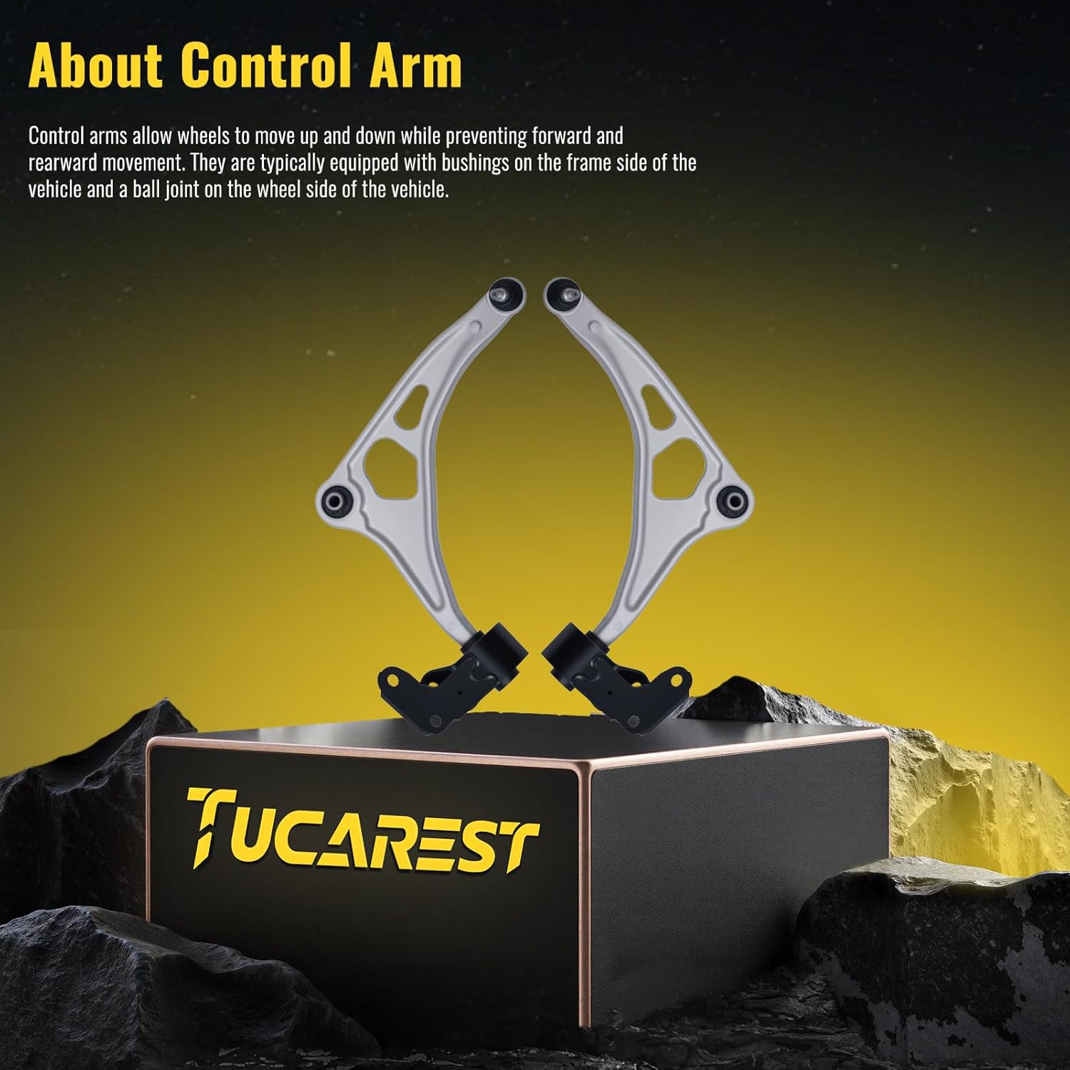 TUCAREST CMS601268 CMS601267 (Pair) Front Lower Control Arm and Ball Joint Assembly Compatible With 2018 2019 2020 2021 2022 2023 2024 Ho-nda Odyssey [# 102-8191 102-8192 51360THRA10 51350THRA10]