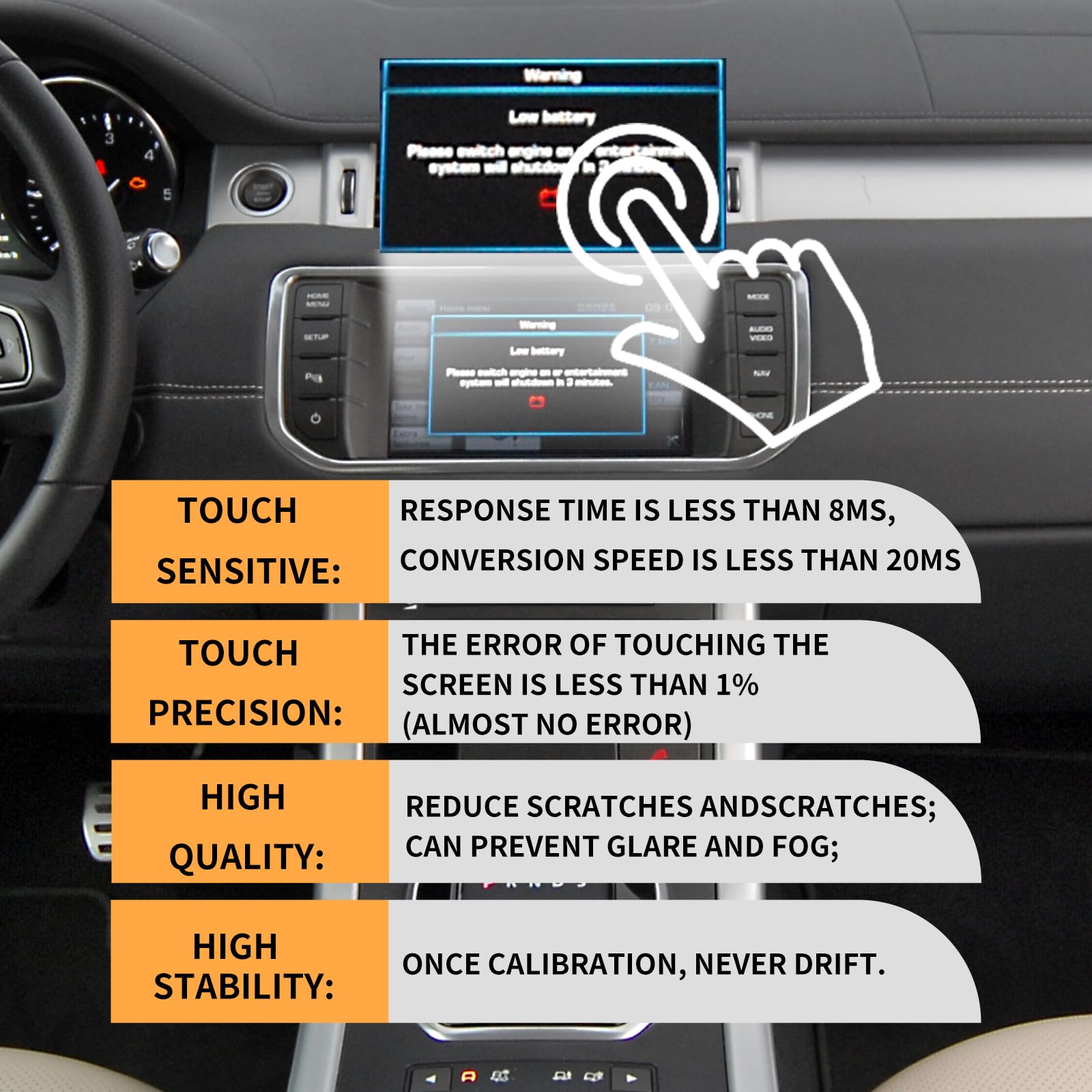 YADINATAY Display LCD da 8,4 pollici Uconnect 4C UAQ di ricambio LA084X01 LCD Display Monitor Radio Navigation Nuovo OEM adatto per Dodge RAM Jeep Chrysler 2017-2021 sostituisce LA084X01(SL)(02