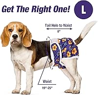 Vista 28 de Pet Soft Washable Female Diapers (3 Pack) Female Dog Diapers, Comfort Reusable Doggy Diaper for Girl Dog in Period Heat (Sprightly, XS)