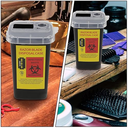 Miniatura 4 de Beavorty Caja de almacenamiento de cuchillas de afeitar Caja de eliminación de cuchillas de peluquero latas de basura de almacenamiento contenedores
