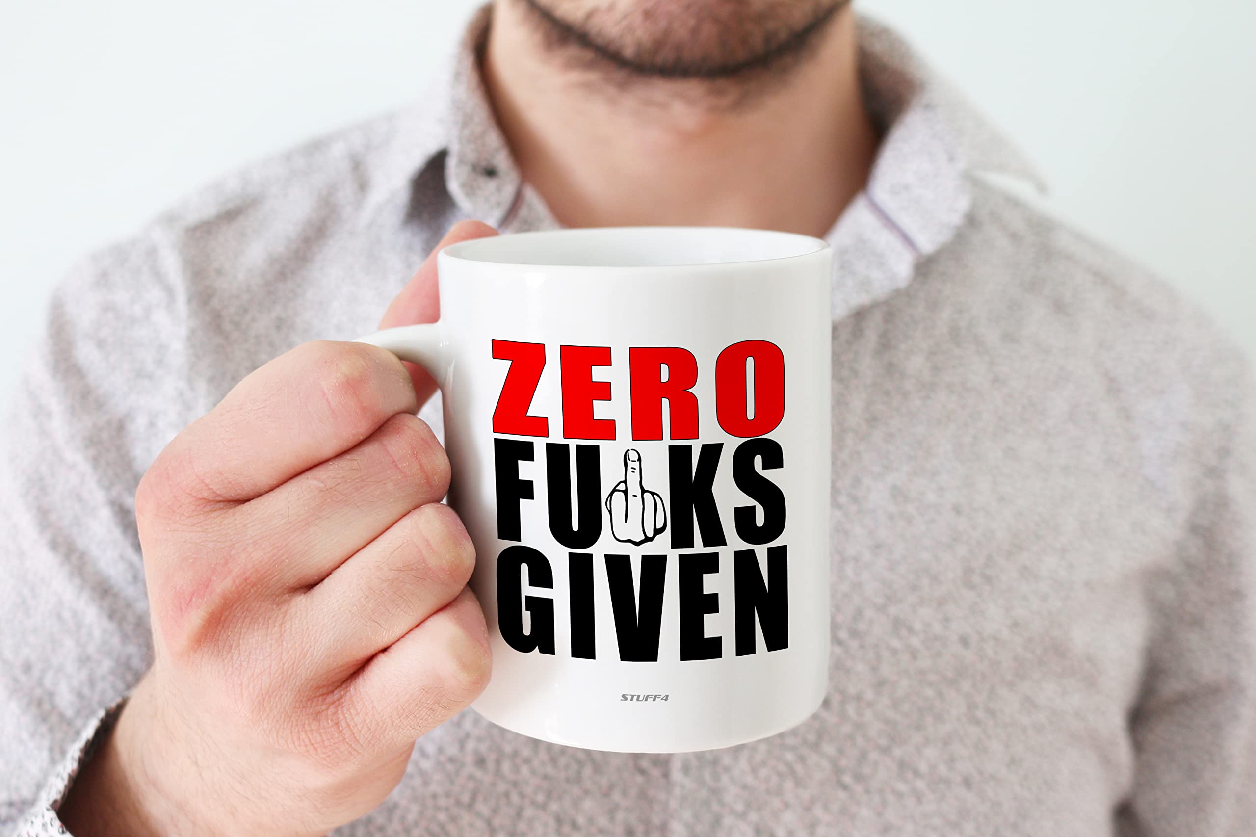 Funny Novelty Gift Mug, Zero F's, Mug Present Gift for Wife Husband Work Colleague Brother Auntie Uncle Sister Best Friend - Image 4