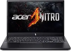 Notebook gamer Acer Nitro V ANV15-41-R5N6, processador AMD Ryzen 5 7535HS Hexa-Core, GPU NVIDIA GeForce RTX 4050, tela IPS FHS 144Hz de 15,6 polegadas, DDR5 de 8 GB, SSD 512 GB, WiFi 6, teclado RGB