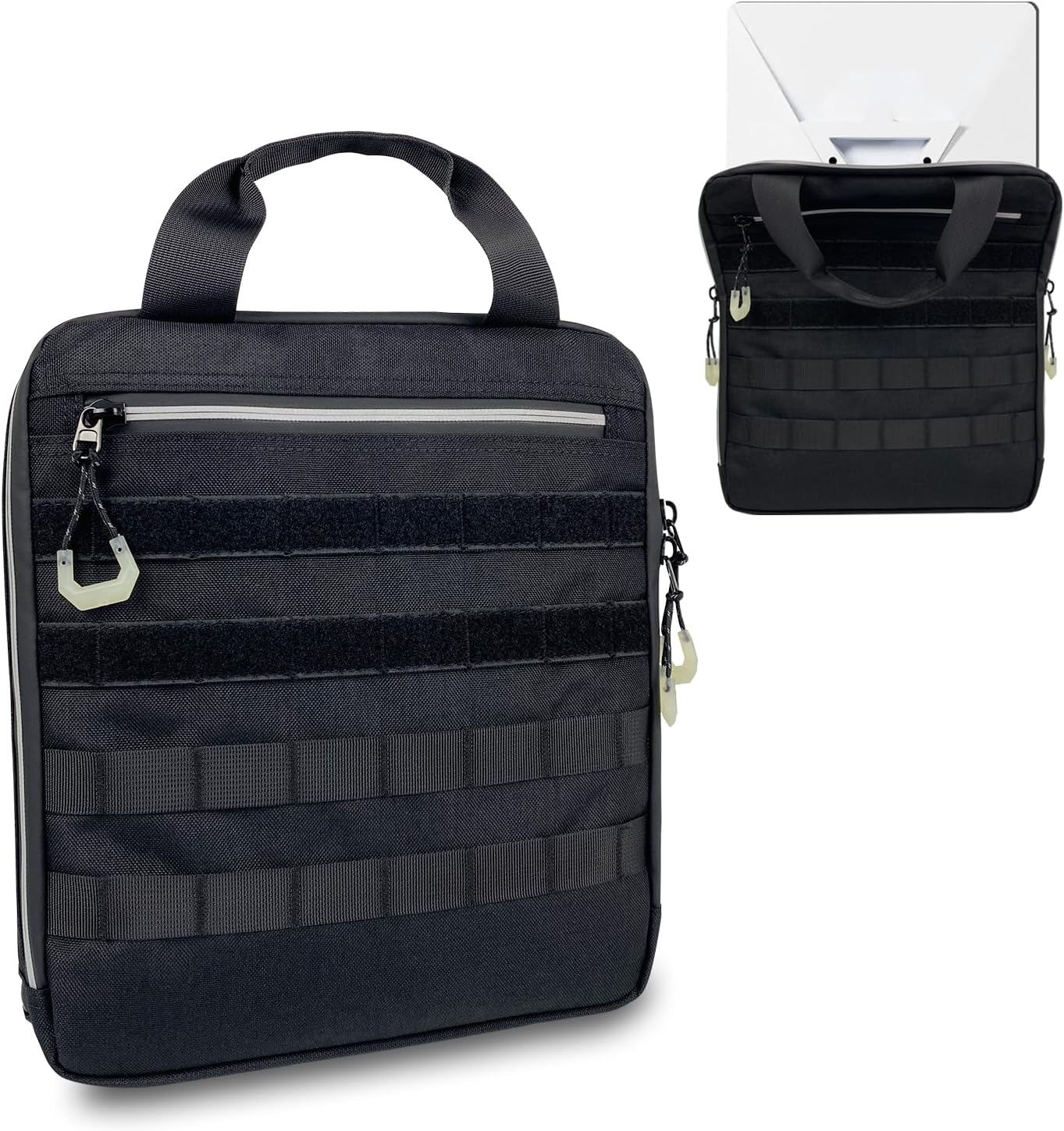 Carrying Case for Starlink Mini, Waterproof Oxford Tactical Fishing Tackle Bag with MOLLE System & Cable Port, Portable Storage Bag for Fishing, Camping & Boating