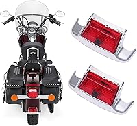Vista 4 de Rich Choices Luces LED de guardabarros delantero ámbar y luces LED rojas de extremo de guardabarros trasero compatibles con Harley Road King Electra