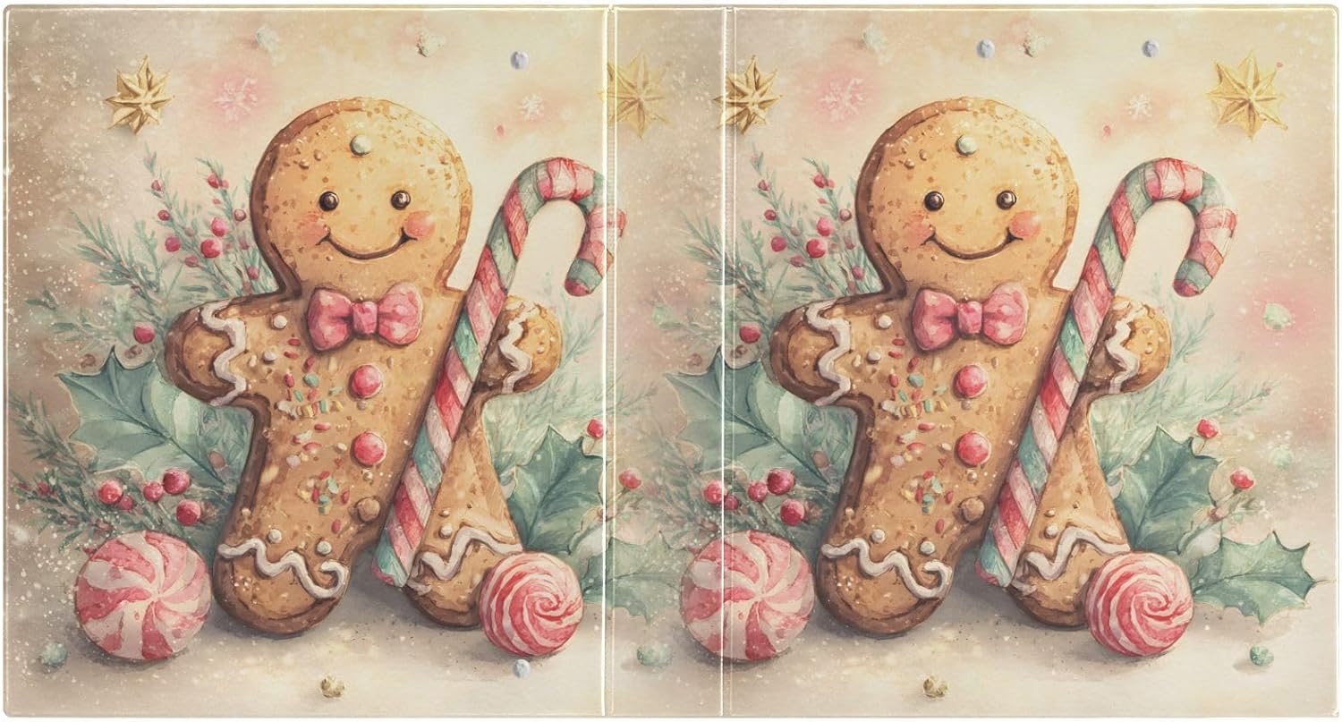3 Ring Binder Cookies Christmas 1.5 inch Binders Three Ring Binders with Clipboard Fit 8.5'' x 11'' Paper 3 Interior PVC Clear Pockets for Office Supplies - Image 4