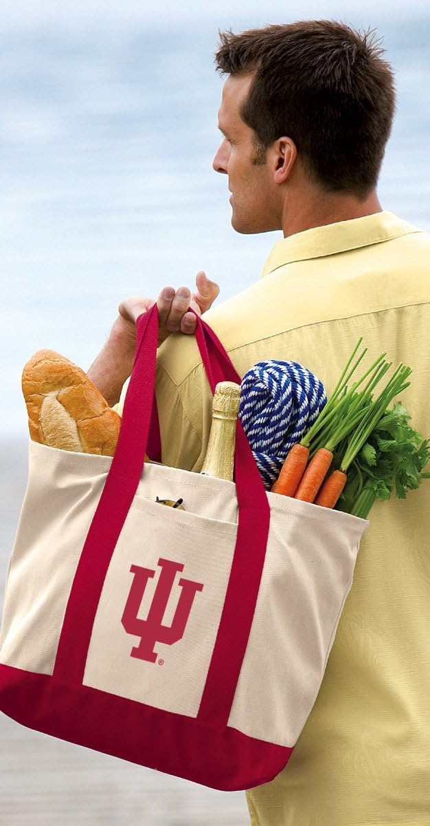 Broad Bay Indiana University Tote Bag Canvas Indiana University Tote Bags Medium Multi Color