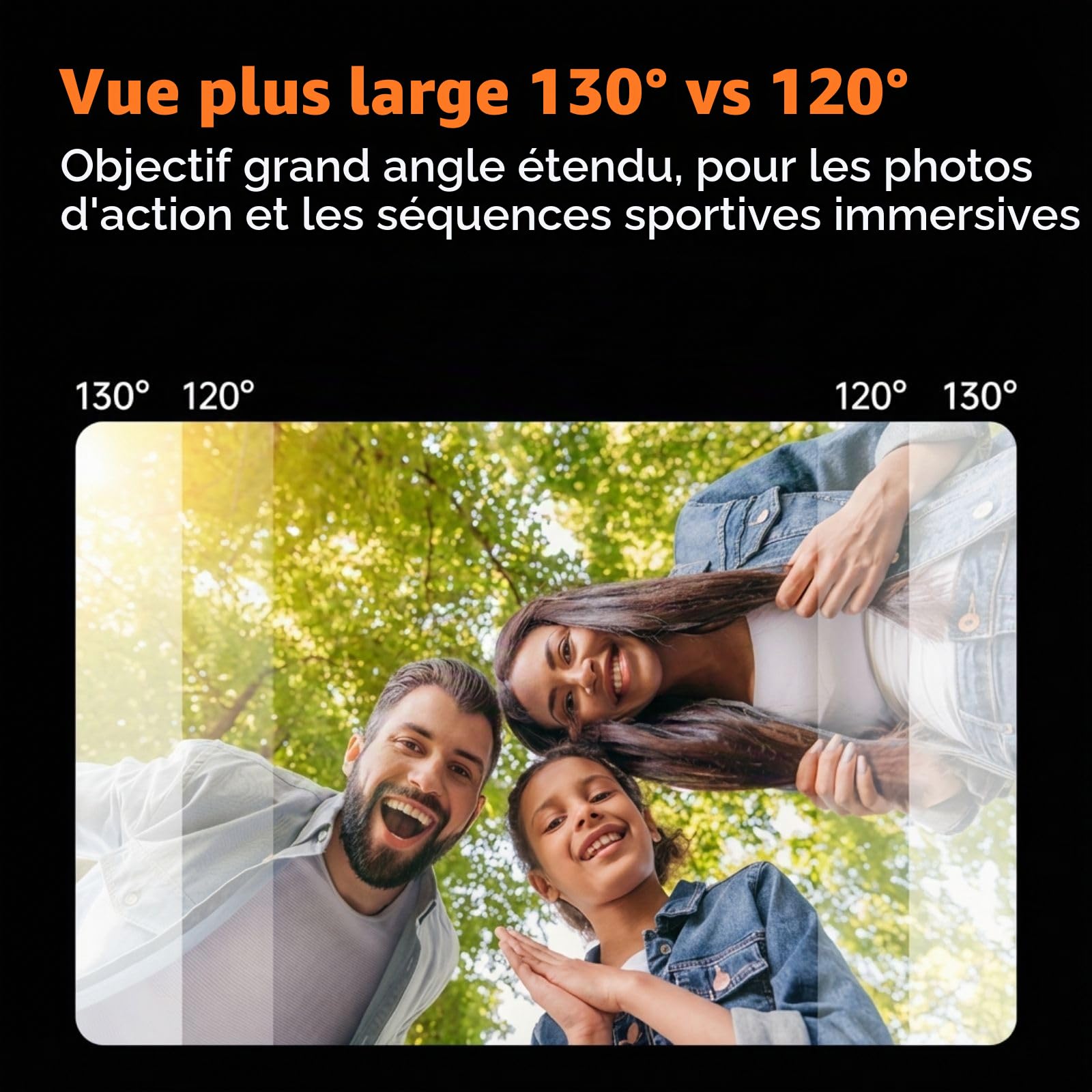 Caméra Sport 5K 64MP, Mini Caméra d’Action Magnétique 66g, Double Écran 1,3", Caméra Vlog POV pour Vélo & Voyage, Stabilisation 1080P, Étanche 30M avec Boîtier, Carte 64Go