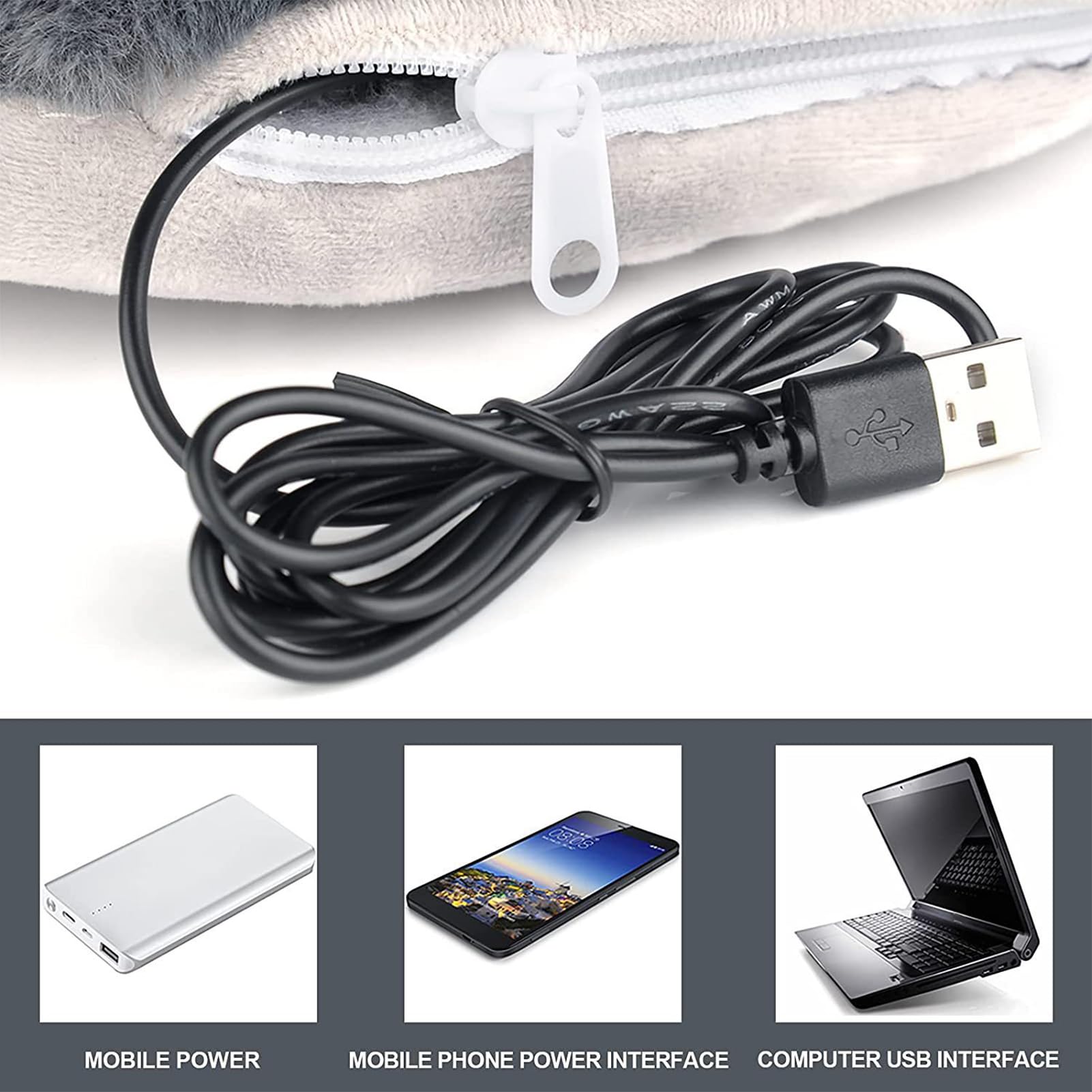 Podgrzewana podkładka termiczna USB Ogrzewacz do stóp przenośna do prania trwała z funkcjami bezpieczeństwa
