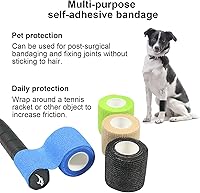 Vista 6 de Vendajes autoadherentes para deportes, esguince, hinchazón y dolor en muñeca y tobillo, 8 unidades, 2 x 14.7 pies (rosa)