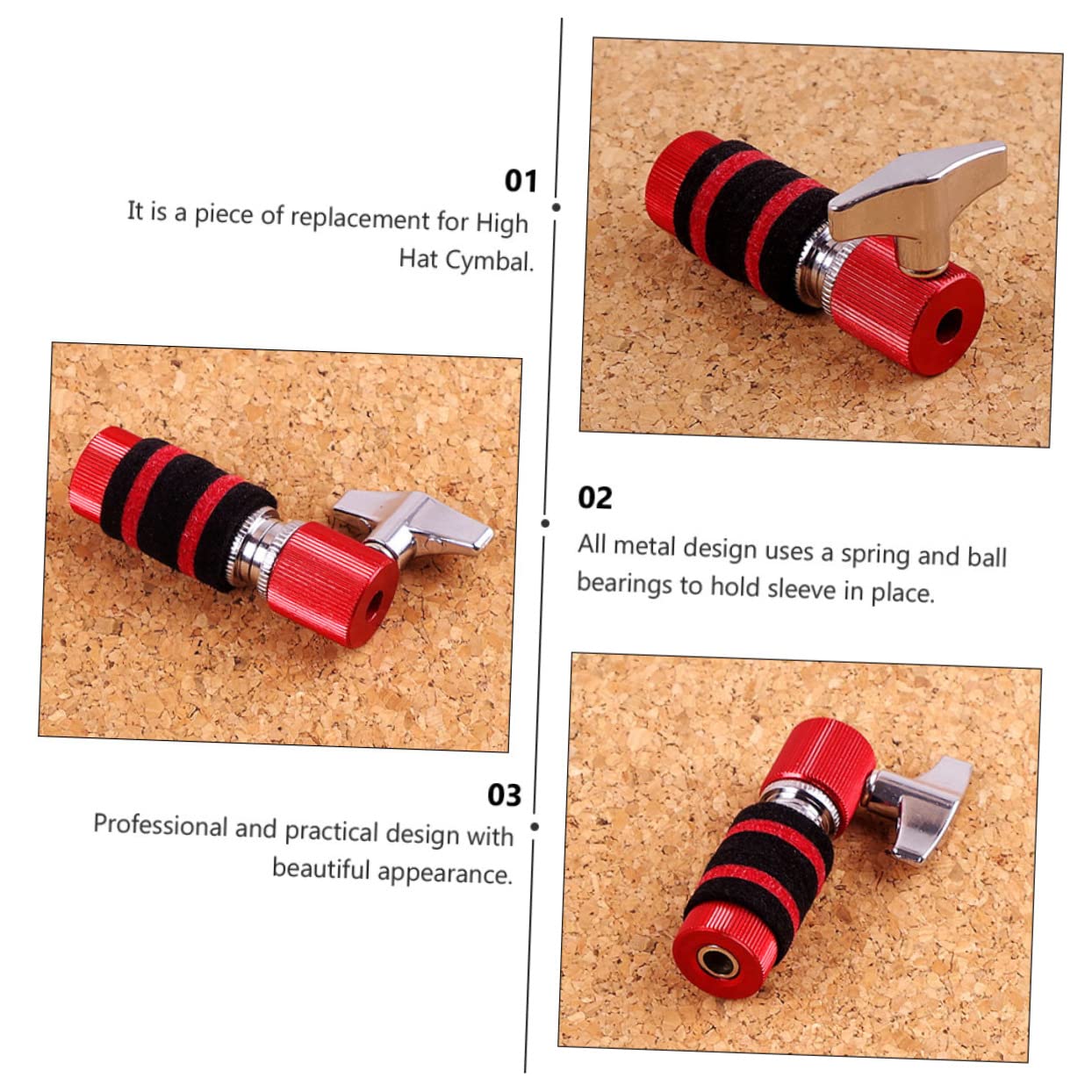 FAVOMOTO 2 Pcs Hi Hat Clutch Drum Accessory Quick Release Stand Post Hi Hat Parts Jazz Drum Sturdy and Durable