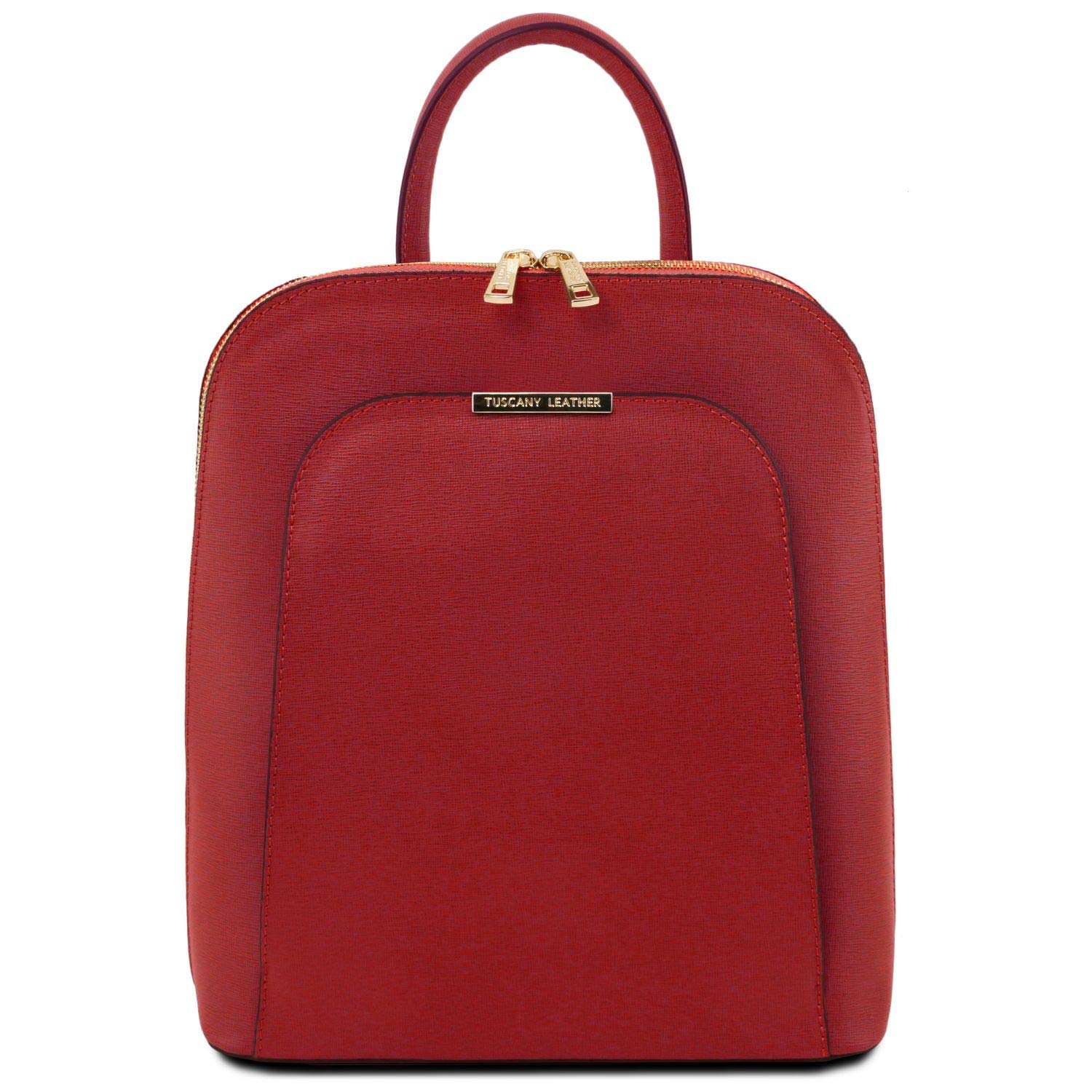 Tuscany Leather TL Bag - Saffiano leather backpack for women - TL141631 (Red)