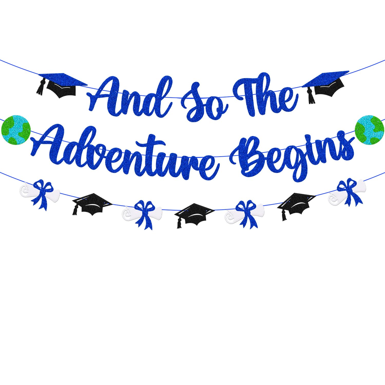 And So the Adventure Begins Banner 2026 Adventure Awaits Graduation Party Decorations College University Congrats Grad Class of 2026 Party Supplies(