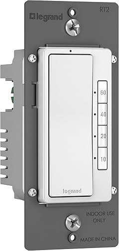 Miniatura 9 de Legrand Radiant RT2WCCV4 - Temporizador digital de cuenta regresiva con luz localizadora e indicador de tiempo, ajustes de 60, 40, 20 y 10 minutos,