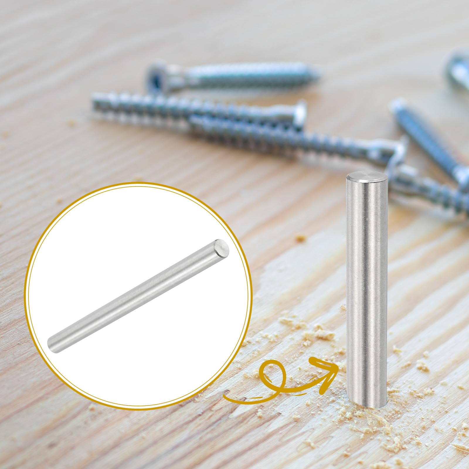 PATIKIL 5mm x 70mm Dowel Pin Stainless Steel - Image 4