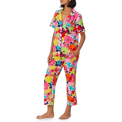 Bedhead PJs Cotton Knit Short Sleeve Cropped PJ Set Women