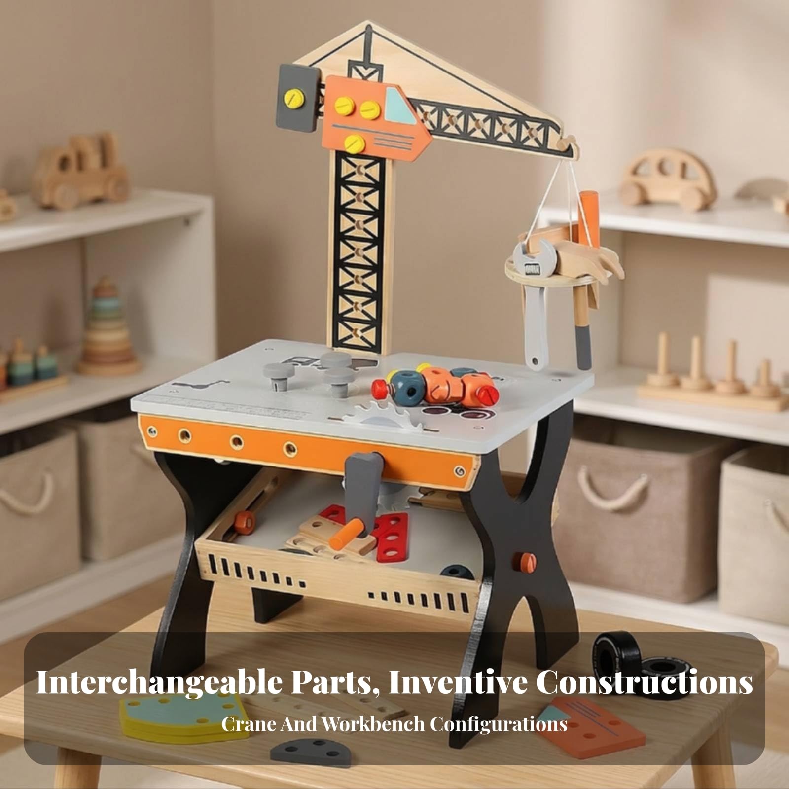 Set di Attrezzi in Legno Creativo | Didattico, Educativo, Giocattolo, per Cameretta, Asilo