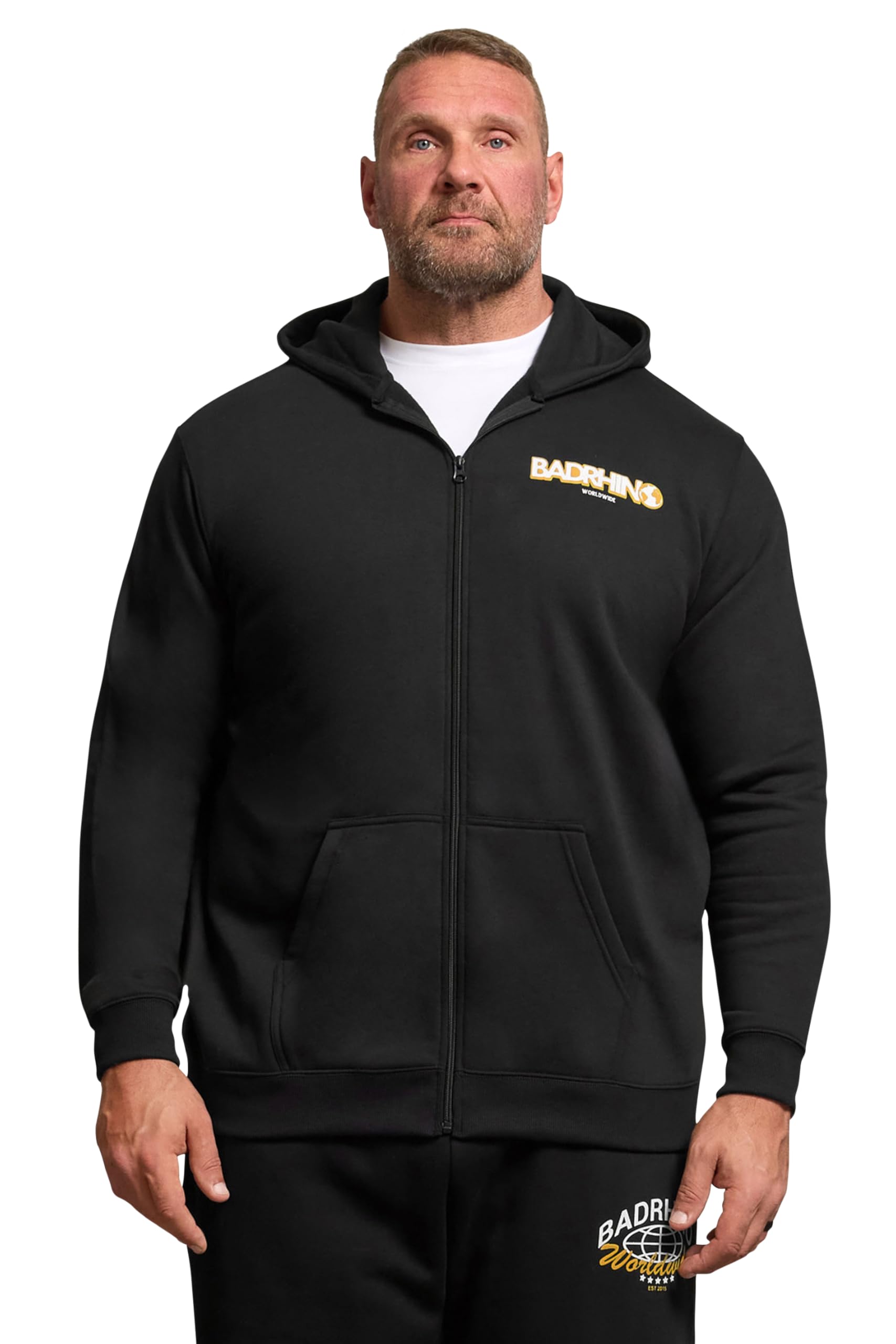 BadRhino Zip Through Hoodie - Black - Men's XXXL