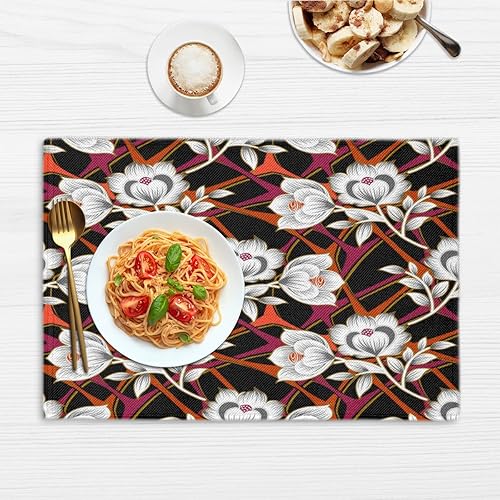 Miniatura 6 de Plant Placemats Set of 4 Table Mats Washable Placemat Waterproof Place Mats for Party Home Dining Table Decor 18x12 in