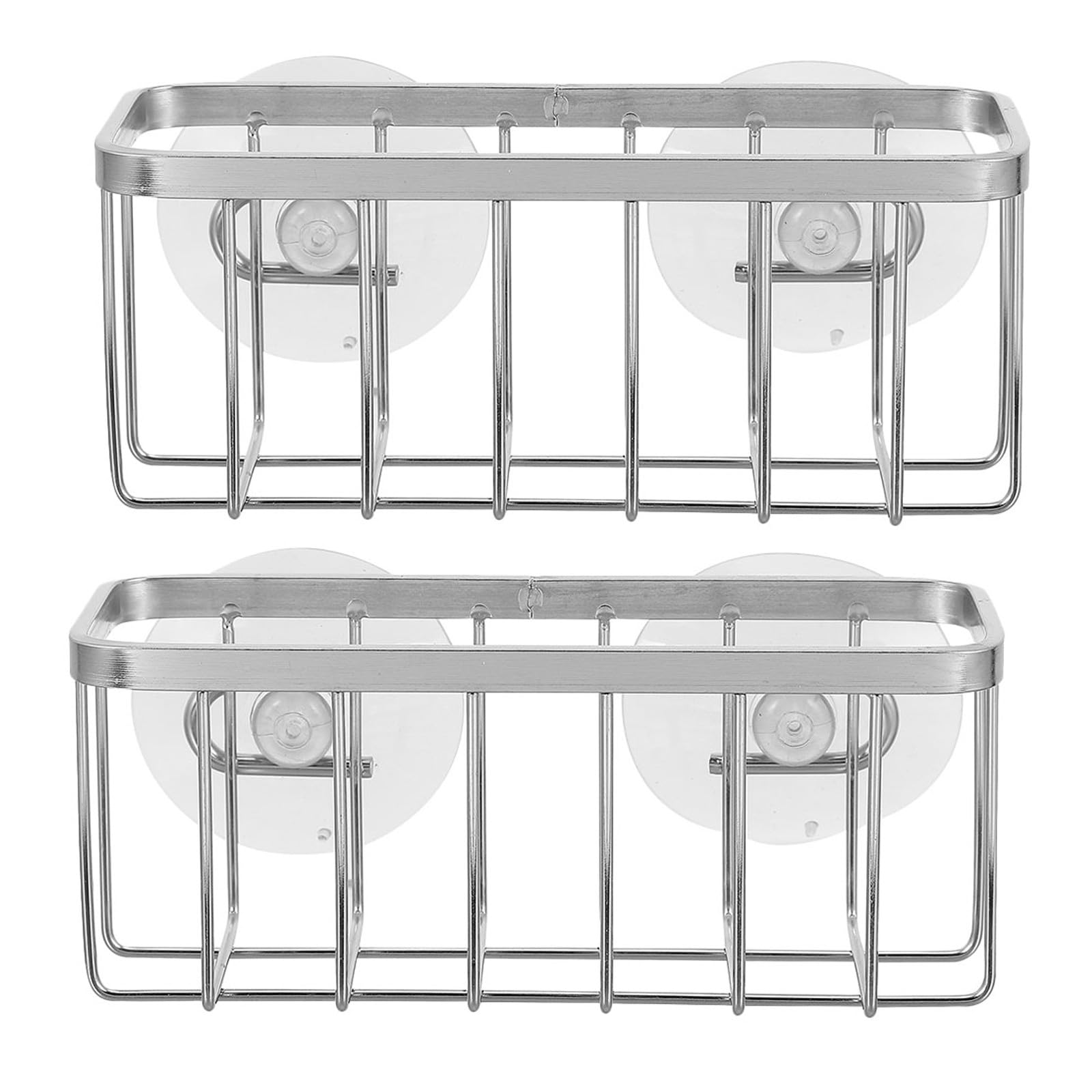 INOOMP Portaspugne per Lavello Cucina in Acciaio Inox 2 Pezzi Argento