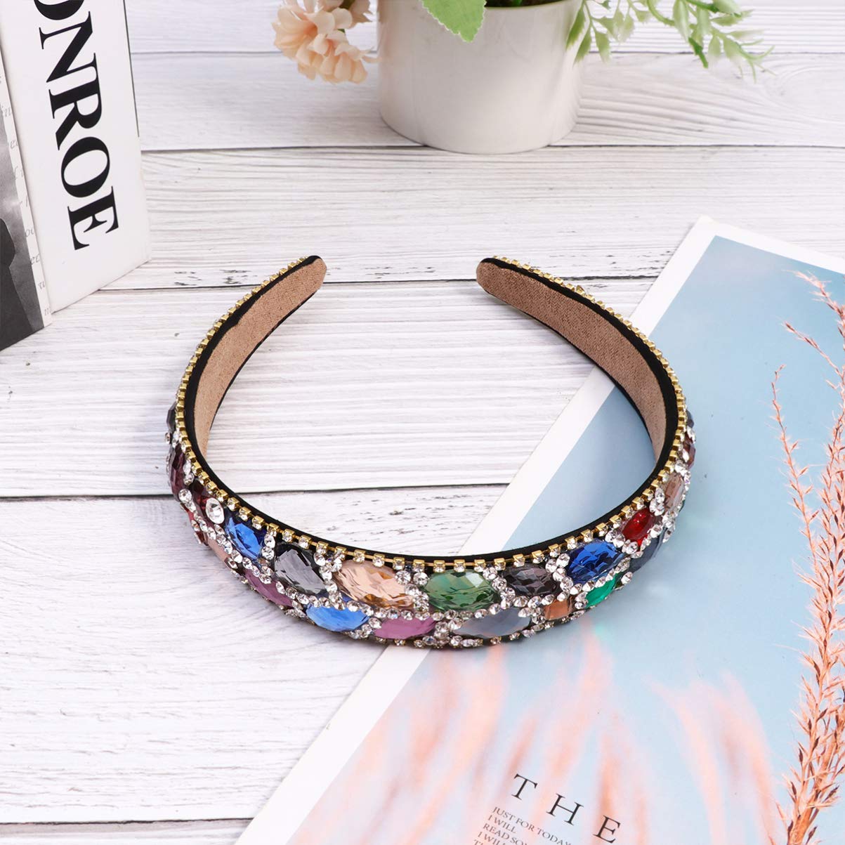 FRCOLOR 3stücke Delicate Rhinestone Haarband Für Kreative Haarschmuck Accessoires Bunten Farben Für Verschiedene Anlässe Und Unvergessliche Fotos
