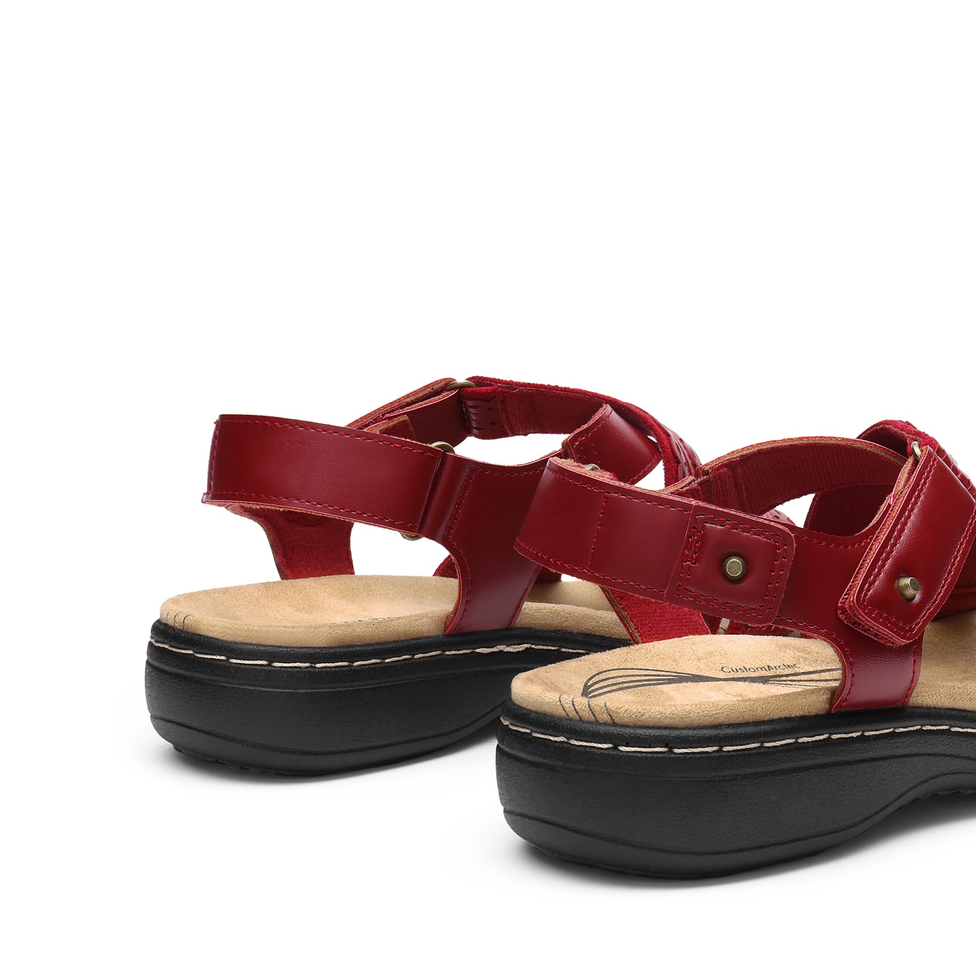 DREAM PAIRS Sandali da donna con supporto dell'arco plantare comodo aperto Toe Dress Flats Sandali da passeggio per l'estate