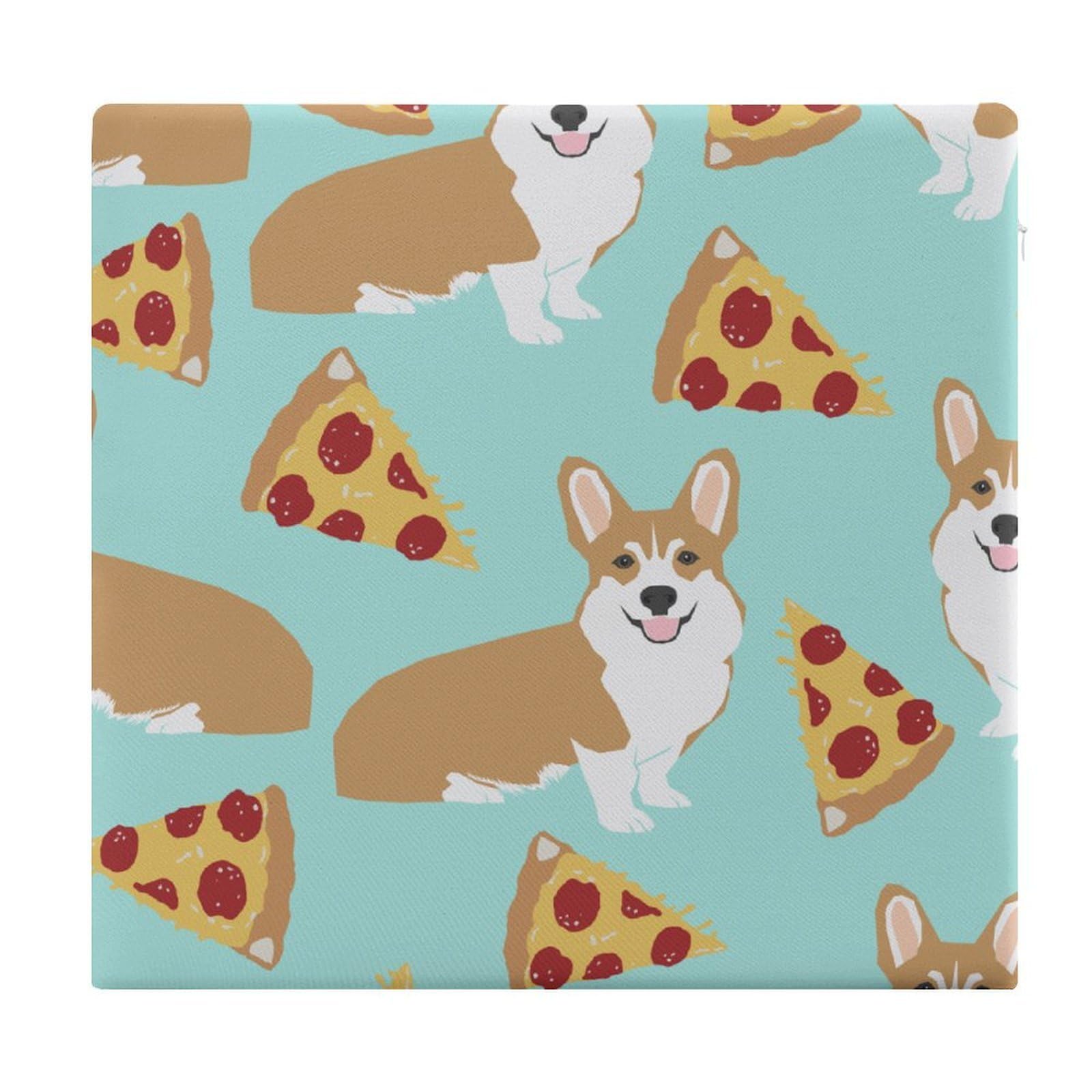 JZemdybill Chair Pad, Corgi Seat Pad, Square Chair Cushion for Yoga Living Room Balcony