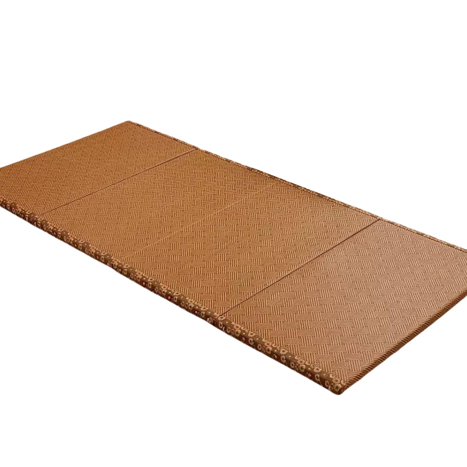 Tatami Tapis en rotin antidérapant et respirant, facile à nettoyer, design pliable confortable pour la méditation, le yoga et l'utilisation en salle de thé