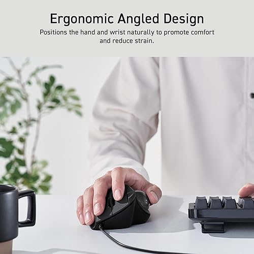 Miniatura 2 de ELECOM Diseño ergonómico de comodidad Trackball IST conexión USB-A con cable, seguimiento suave con rodamiento de bolas de rubí, bola de 1.41